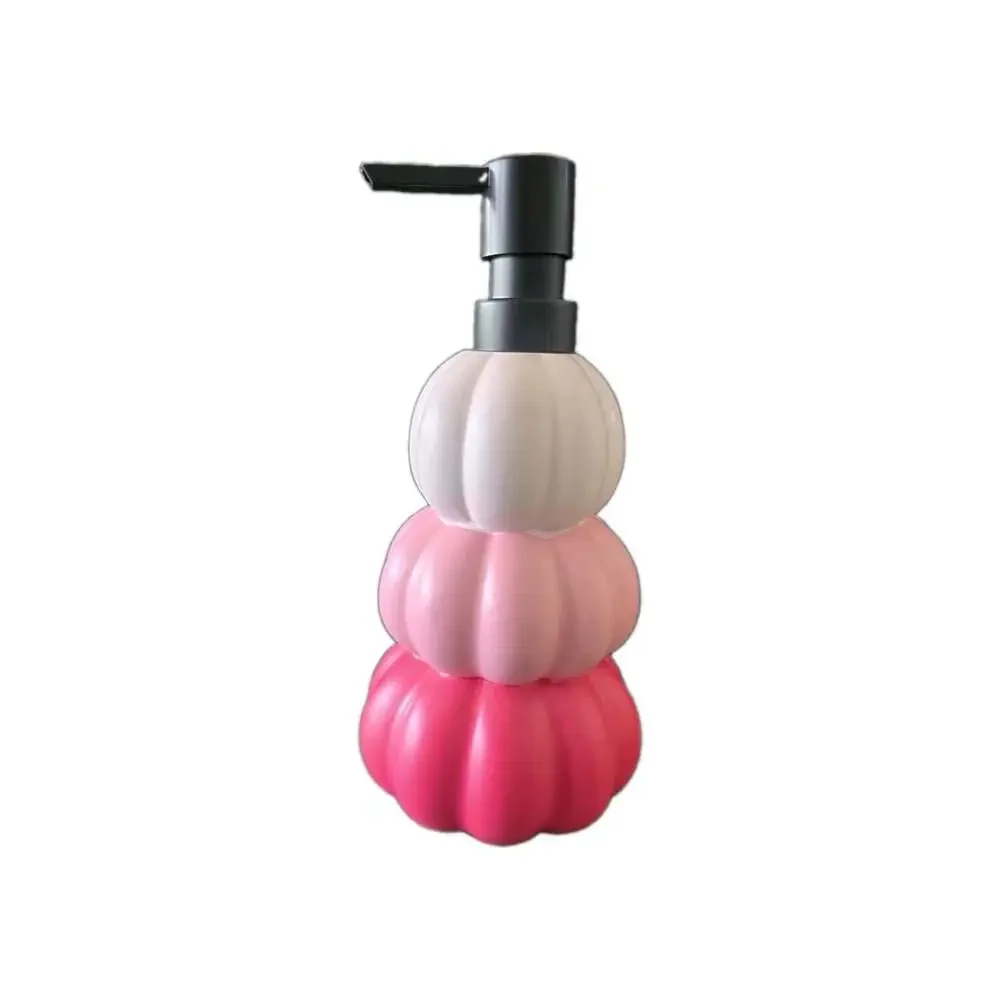 New Pink Halloween Stacked Pumpkins Soap Dispenser Decor Bathroom Kitchen